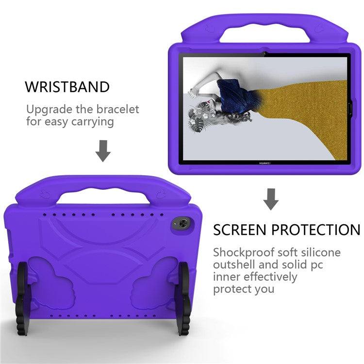 Shockproof Thumb Kickstand EVA Shell for Huawei MediaPad M5 10 (10.8")/MediaPad M5 (Pro) 10.8"/MediaPad M6 10.8-inch - Purple
