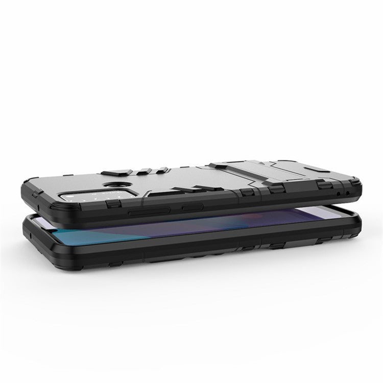 Ring Holder Kickstand PC+TPU Combo Case for Honor 9A - Black