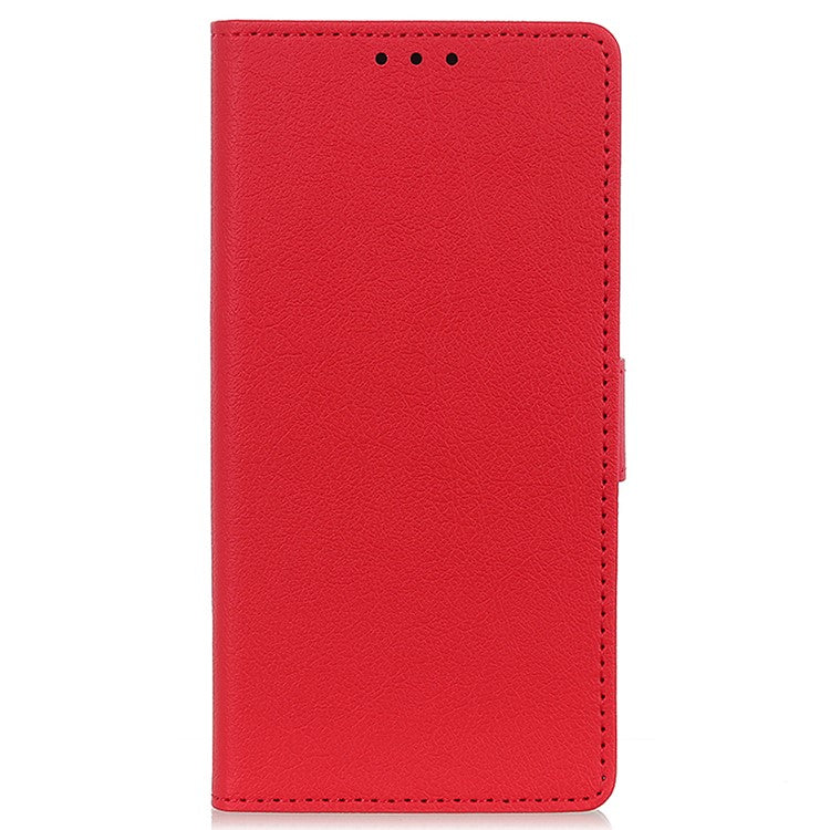Stand Wallet Design PU Leather Phone Case for Honor 50 Pro - Red