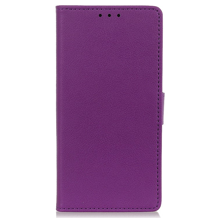 Stand Wallet Design PU Leather Phone Case for Honor 50 Pro - Purple