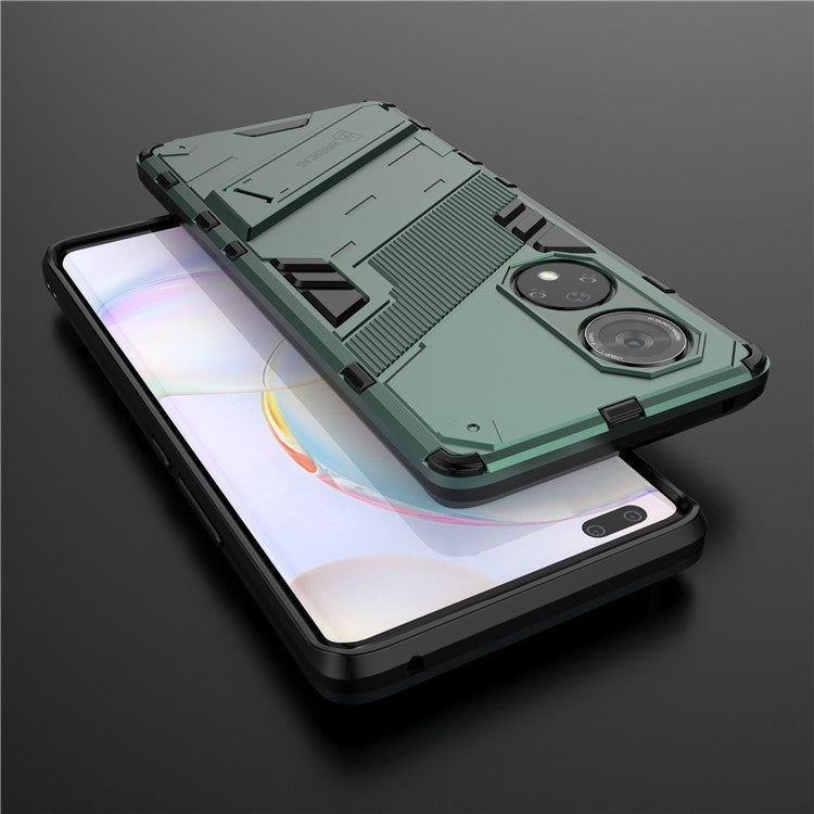 Cool Style Armor Heavy Duty Combo Hybrid PC + TPU Anti-Fall Case with Kickstand for Honor 50 Pro / Huawei nova 9 Pro - Green