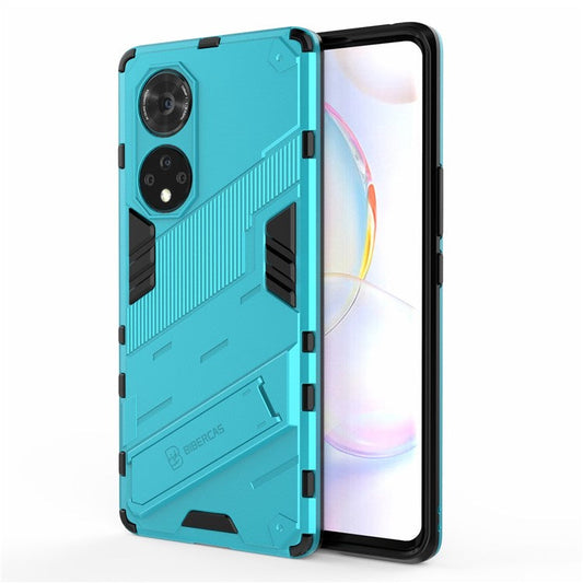 Cool Style Armor Heavy Duty Combo Hybrid PC + TPU Anti-Fall Case with Kickstand for Honor 50 Pro / Huawei nova 9 Pro - Baby Blue