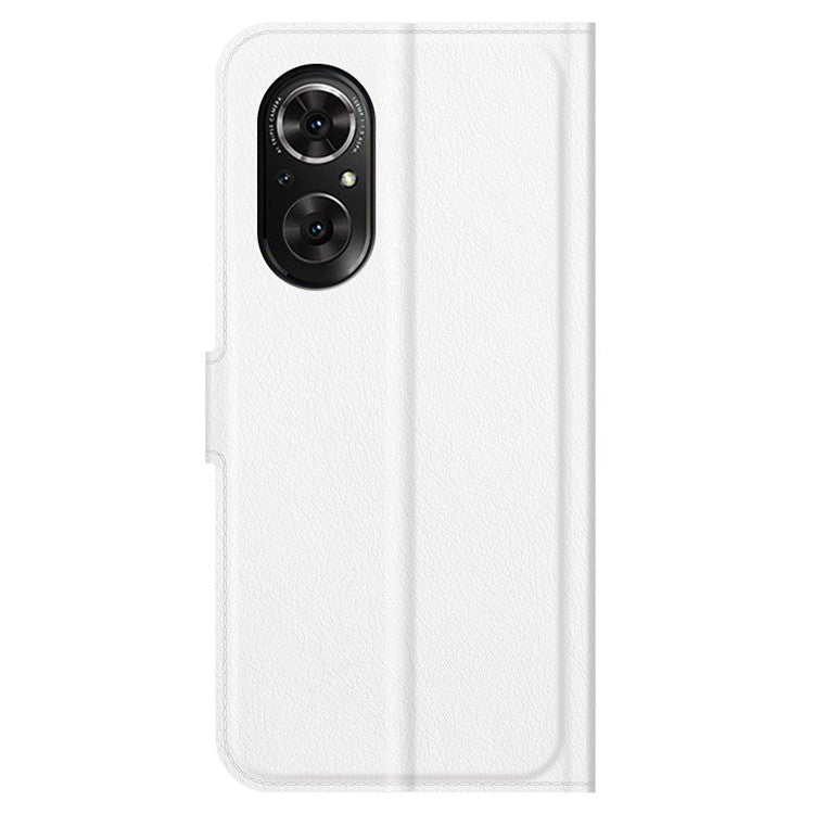 Litchi Skin Full Protective Leather Wallet Case Mobile Phone Stand Cover Huawei nova 9 SE/Honor 50 SE - White