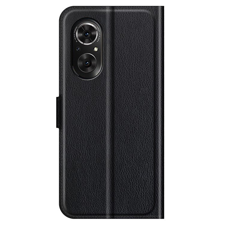 Litchi Skin Full Protective Leather Wallet Case Mobile Phone Stand Cover Huawei nova 9 SE/Honor 50 SE - Black