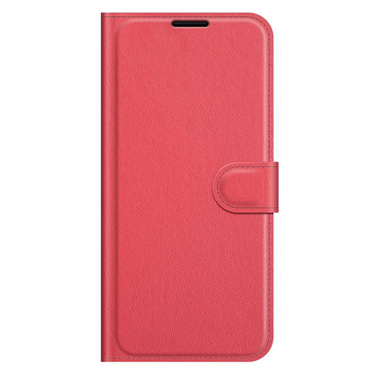 Litchi Skin Full Protective Leather Wallet Case Mobile Phone Stand Cover Huawei nova 9 SE/Honor 50 SE - Red