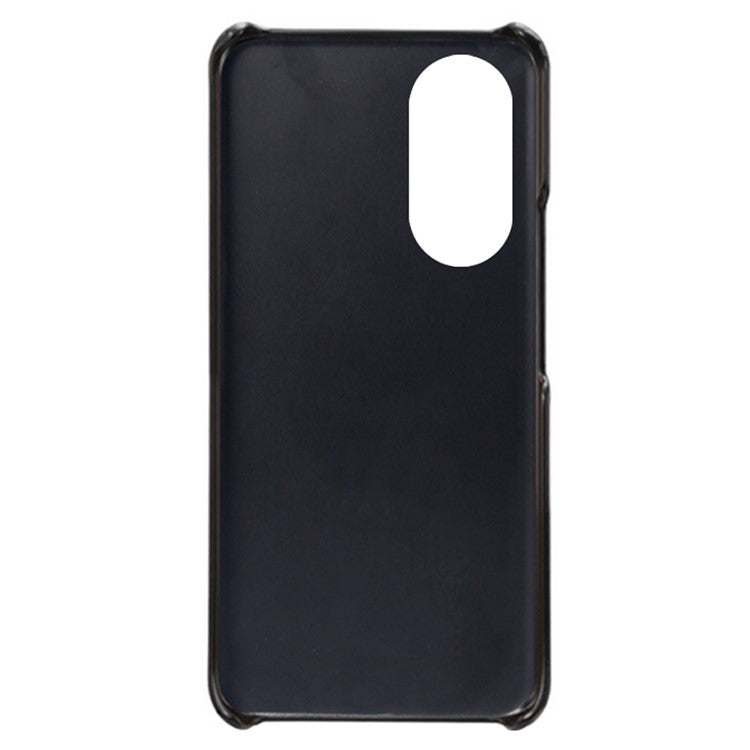 KSQ Quality PU Leather and Hard PC Phone Case Phone Cover with Dual Card Slots for Huawei nova 9 Pro / Honor 50 Pro - Black