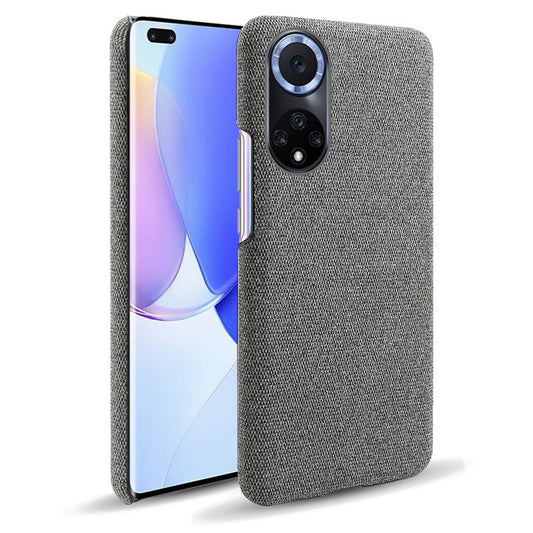 KSQ Scratch Resistant Phone Shell Cloth Coated Plastic Phone Case for Huawei nova 9 / Honor 50 - Grey