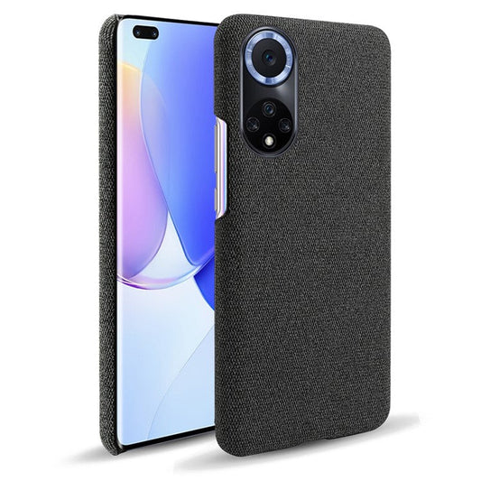 KSQ Scratch Resistant Phone Shell Cloth Coated Plastic Phone Case for Huawei nova 9 / Honor 50 - Black
