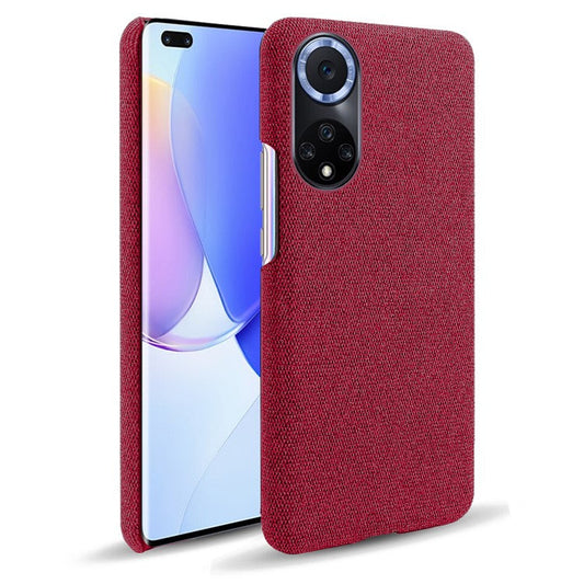 KSQ Scratch Resistant Phone Shell Cloth Coated Plastic Phone Case for Huawei nova 9 / Honor 50 - Red