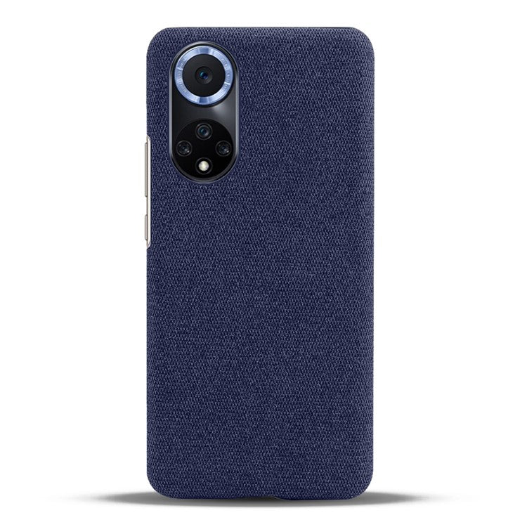 KSQ Scratch Resistant Phone Shell Cloth Coated Plastic Phone Case for Huawei nova 9 / Honor 50 - Blue