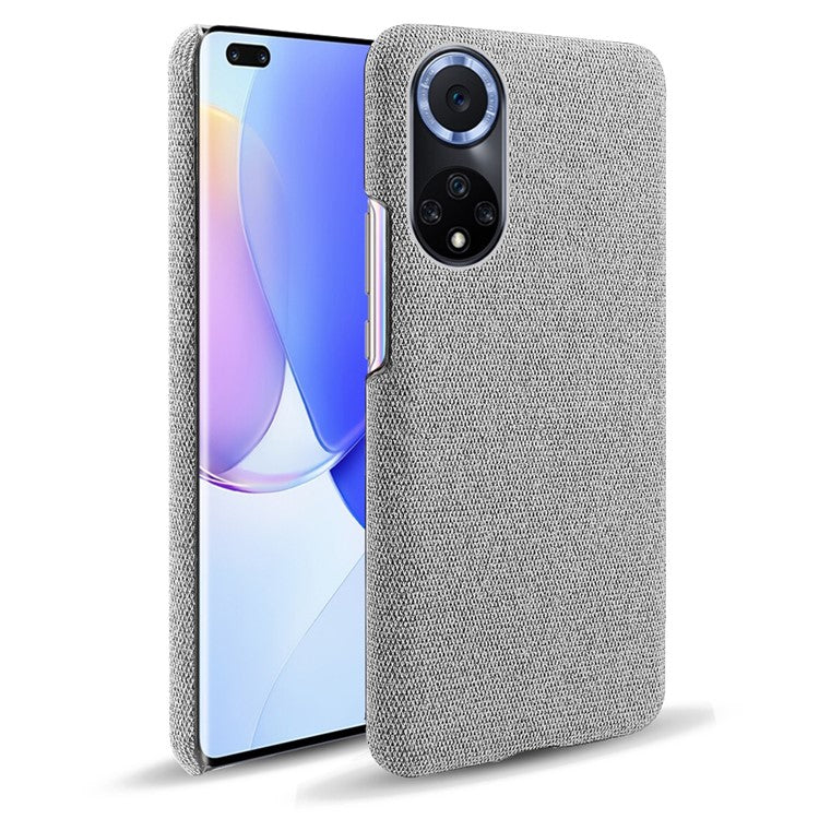 KSQ Scratch Resistant Phone Shell Cloth Coated Plastic Phone Case for Huawei nova 9 / Honor 50 - Light Grey
