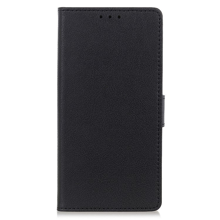 Stand Book Design Premium PU Leather Wallet Magnetic Flip Folio Cover for Honor 50 Lite / Huawei nova 8i - Black