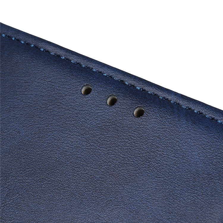 Adjustable Viewing Stand Magnetic Closure Wallet Design Leather Phone Cover for Huawei nova 8i/Honor 50 Lite - Blue