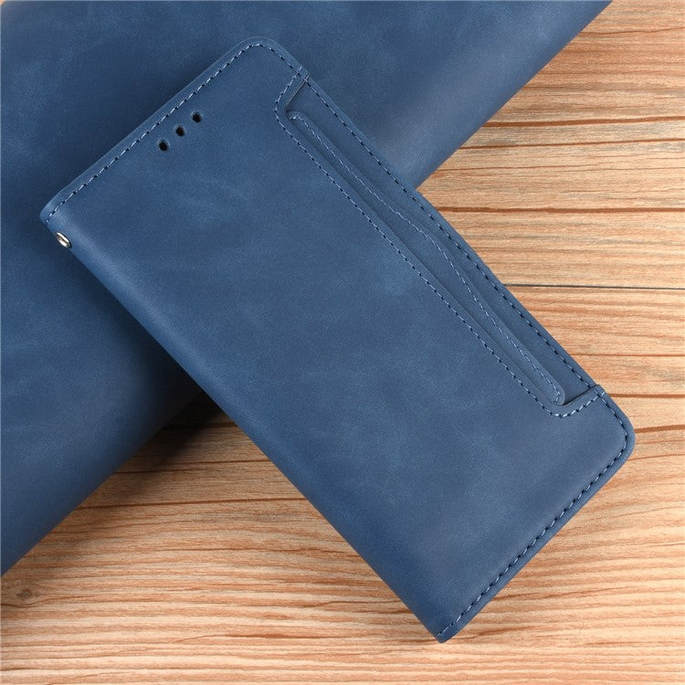 Special Phone Case Magnetic Closure Multiple Card Slots Design PU Leather Wallet Phone Cover for Huawei nova 9 Pro / Honor 50 Pro - Blue
