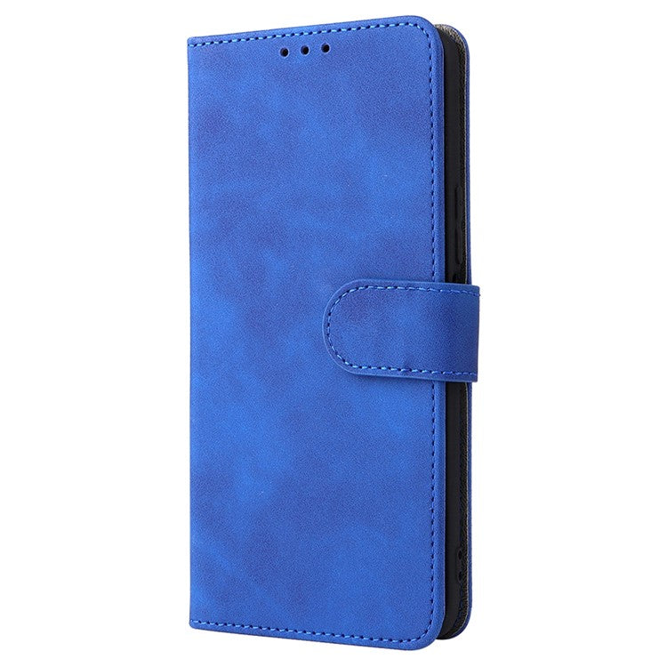 Folio Flip Skin-Touch Feeling Case Drop-Proof Stand Wallet Leather Cover for Honor 50 Lite / Huawei nova 8i - Blue