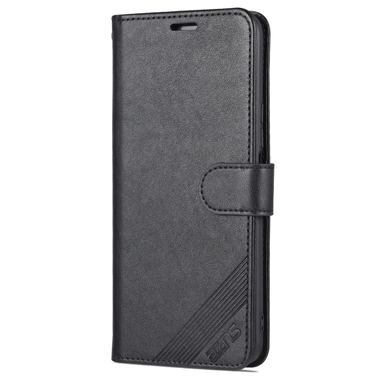 AZNS PU Leather + TPU All-inclusive Protection Phone Case with Stand Wallet for Honor X30i - Black