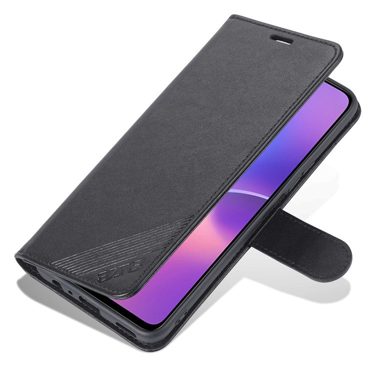 AZNS PU Leather + TPU All-inclusive Protection Phone Case with Stand Wallet for Honor X30i - Black