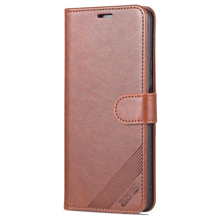 AZNS PU Leather + TPU All-inclusive Protection Phone Case with Stand Wallet for Honor X30i - Brown