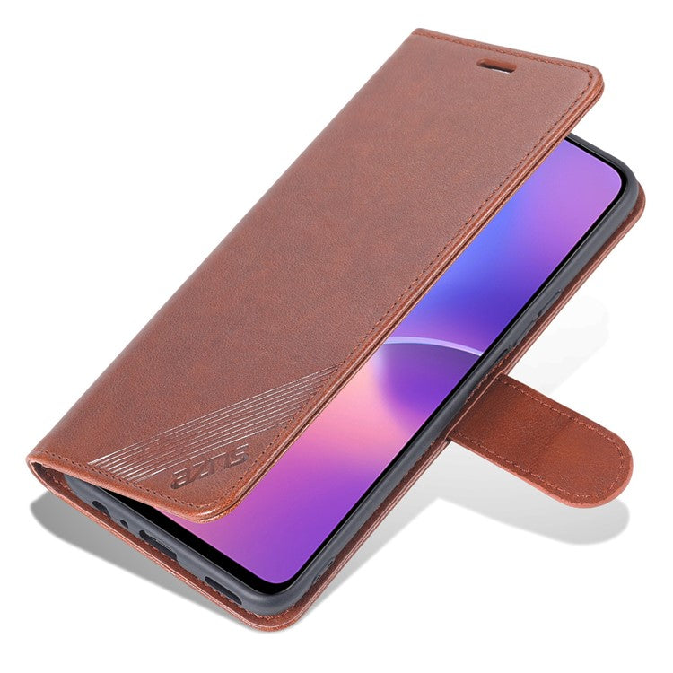 AZNS PU Leather + TPU All-inclusive Protection Phone Case with Stand Wallet for Honor X30i - Brown