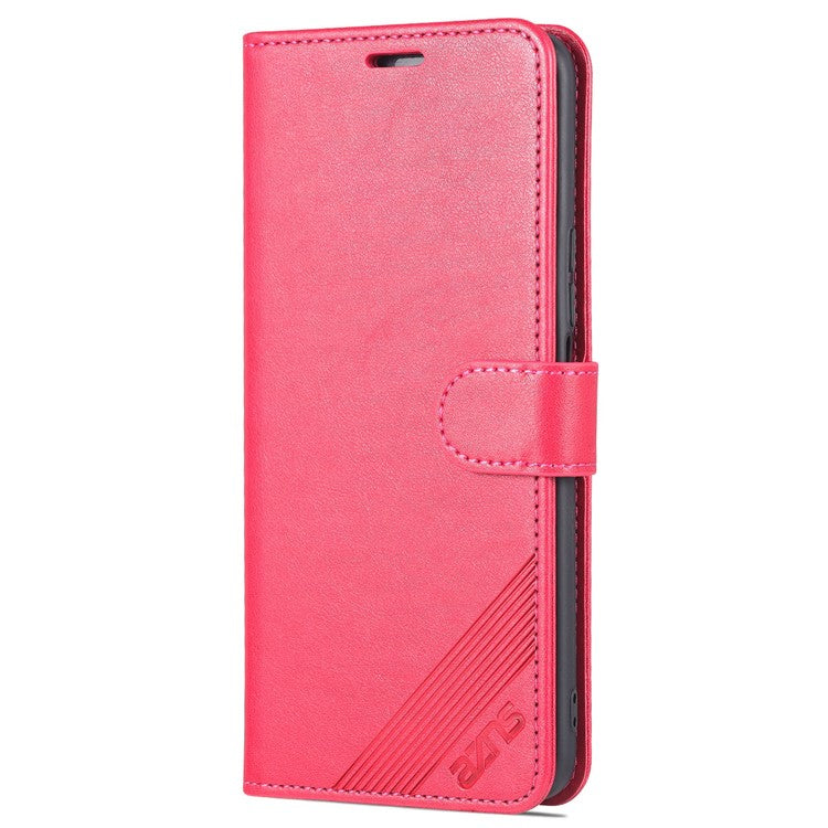 AZNS PU Leather + TPU All-inclusive Protection Phone Case with Stand Wallet for Honor X30i - Red
