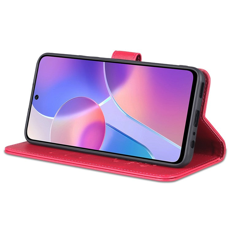 AZNS PU Leather + TPU All-inclusive Protection Phone Case with Stand Wallet for Honor X30i - Red