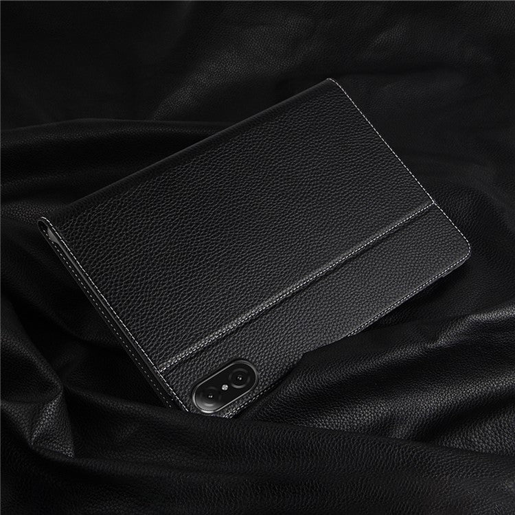 Auto Wake/Sleep Genuine Leather Adjustable Stand Tablet Case Cover for Honor Tablet V7 Pro