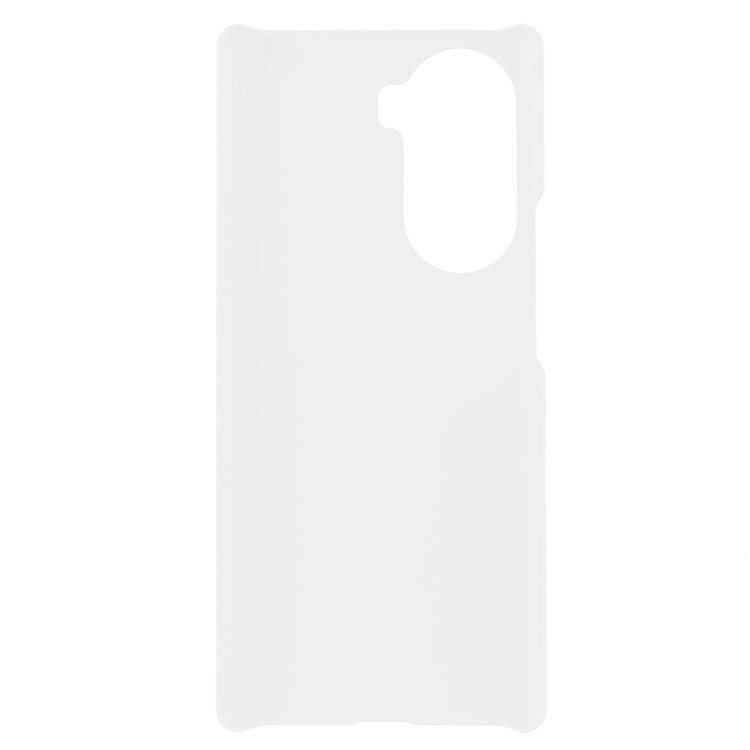 Rubberized Finish Scratch-resistant Hard PC Protective Cover Mobile Phone Case Shell for Honor 60 - White