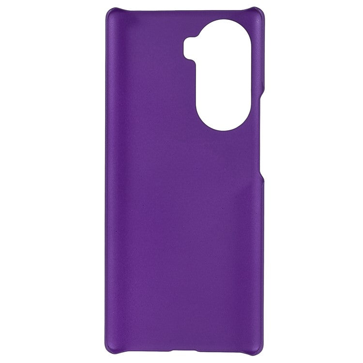 Rubberized Finish Scratch-resistant Hard PC Protective Cover Mobile Phone Case Shell for Honor 60 - Purple