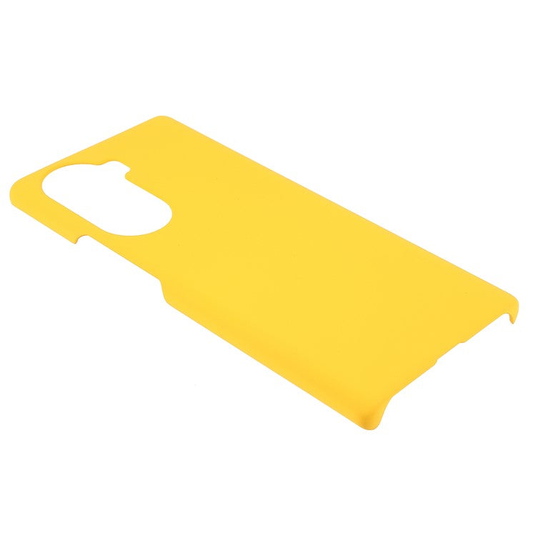 Rubberized Finish Scratch-resistant Hard PC Protective Cover Mobile Phone Case Shell for Honor 60 - Yellow