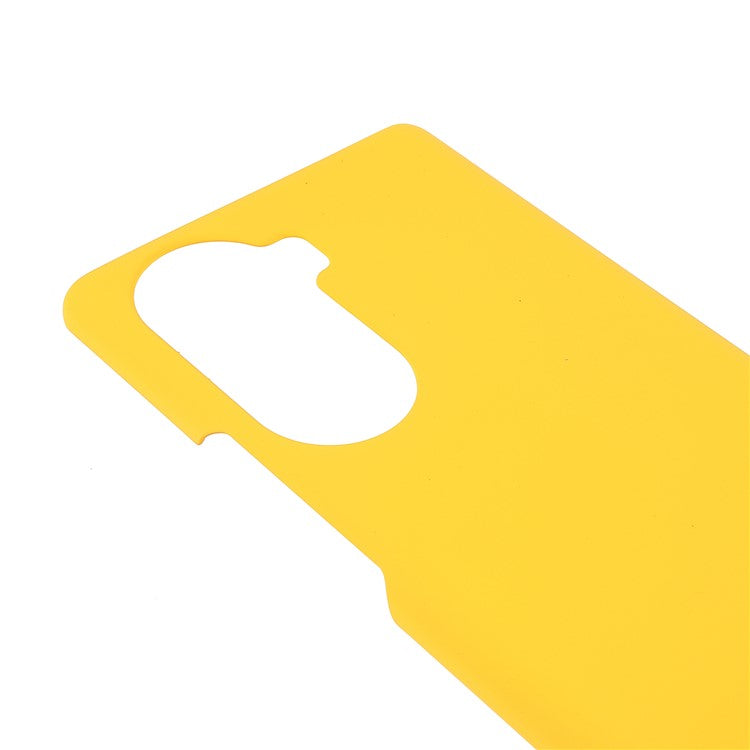 Rubberized Finish Scratch-resistant Hard PC Protective Cover Mobile Phone Case Shell for Honor 60 - Yellow