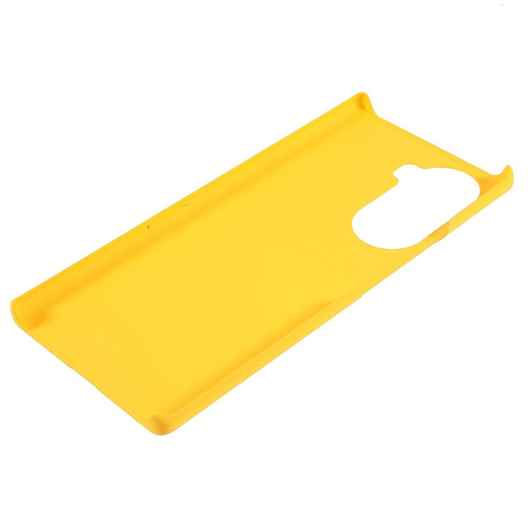 Rubberized Finish Scratch-resistant Hard PC Protective Cover Mobile Phone Case Shell for Honor 60 - Yellow