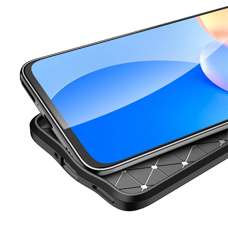 Slim Business Litchi Texture Flexible TPU Scratch-Resistant Drop Protection Cover for Honor X30/X9 5G/Magic 4 Lite 5G - Black