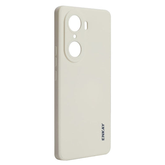 ENKAY HAT PRINCE Anti-Drop Shockproof Cellphone Bag Case Precise Cutout Hole Opening Liquid Silicone Phone Cover for Honor 60 Pro - Beige