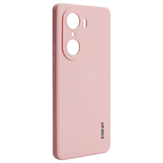 ENKAY HAT PRINCE Anti-Drop Shockproof Cellphone Bag Case Precise Cutout Hole Opening Liquid Silicone Phone Cover for Honor 60 Pro - Pink