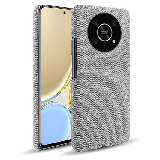 For Honor X30/X9 5G/Magic 4 Lite 5G Solid Color Cloth Coated Phone Case Incomplete Covering Hard PC Protective Cover - Light Grey