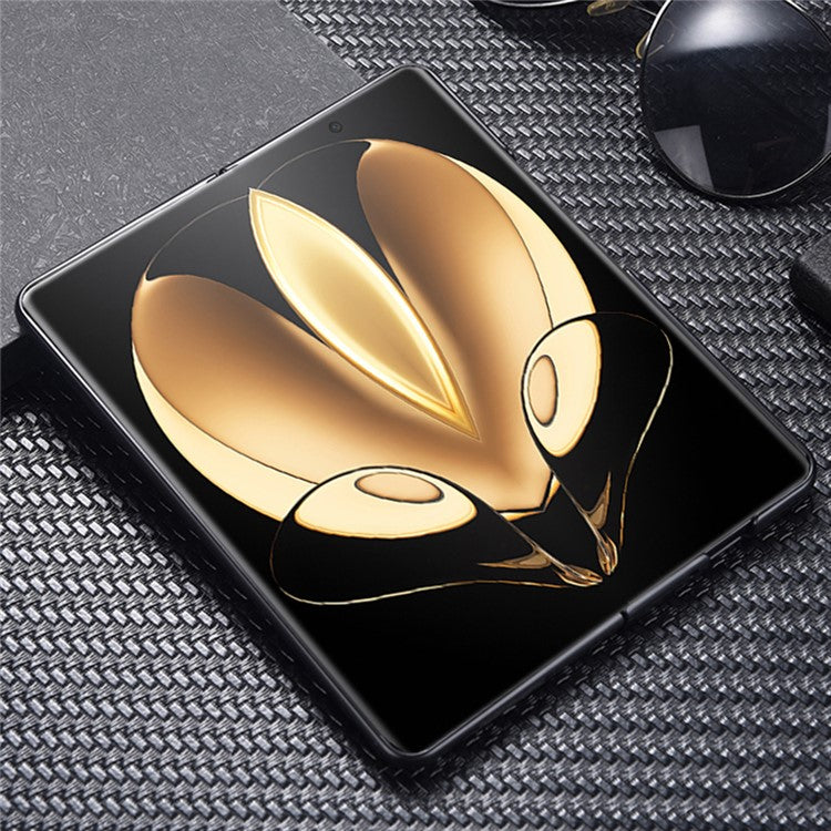 For Honor Magic V Anti-fingerprint Nylon Coating Well-protected Hard PC Phone Case Cover - Black