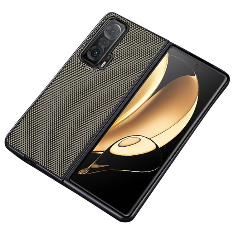 For Honor Magic V Anti-fingerprint Nylon Coating Well-protected Hard PC Phone Case Cover - Green