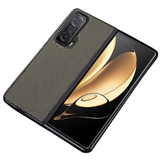 For Honor Magic V Anti-fingerprint Nylon Coating Well-protected Hard PC Phone Case Cover - Green