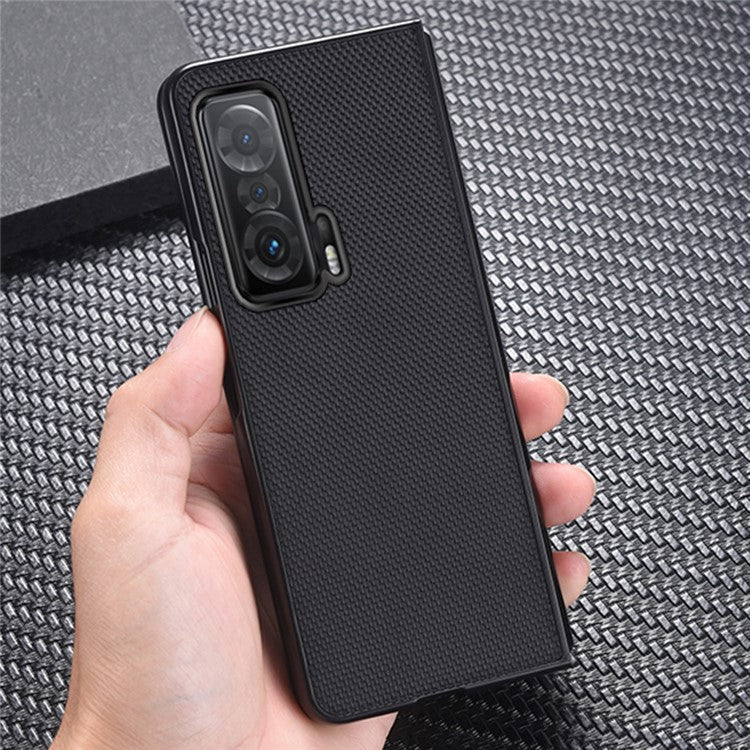 For Honor Magic V Anti-fingerprint Nylon Coating Well-protected Hard PC Phone Case Cover - Blue