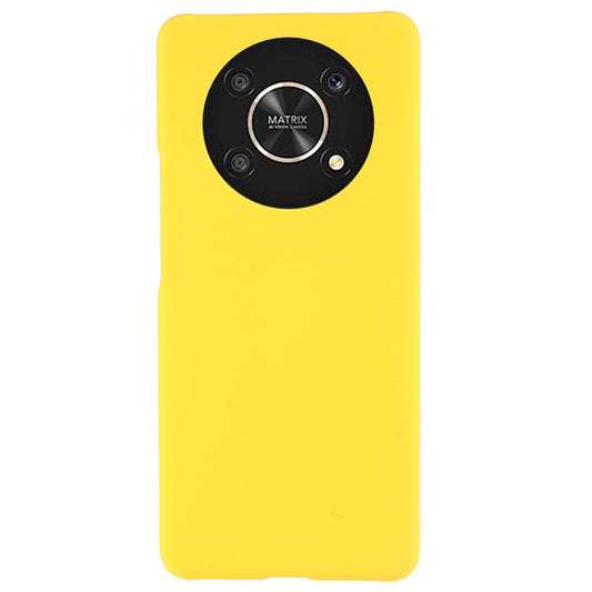 For Honor X30 Phone Back Case Glossy Surface Rubberized Hard PC Anti-Scratch Protective Phone Cover - Yellow