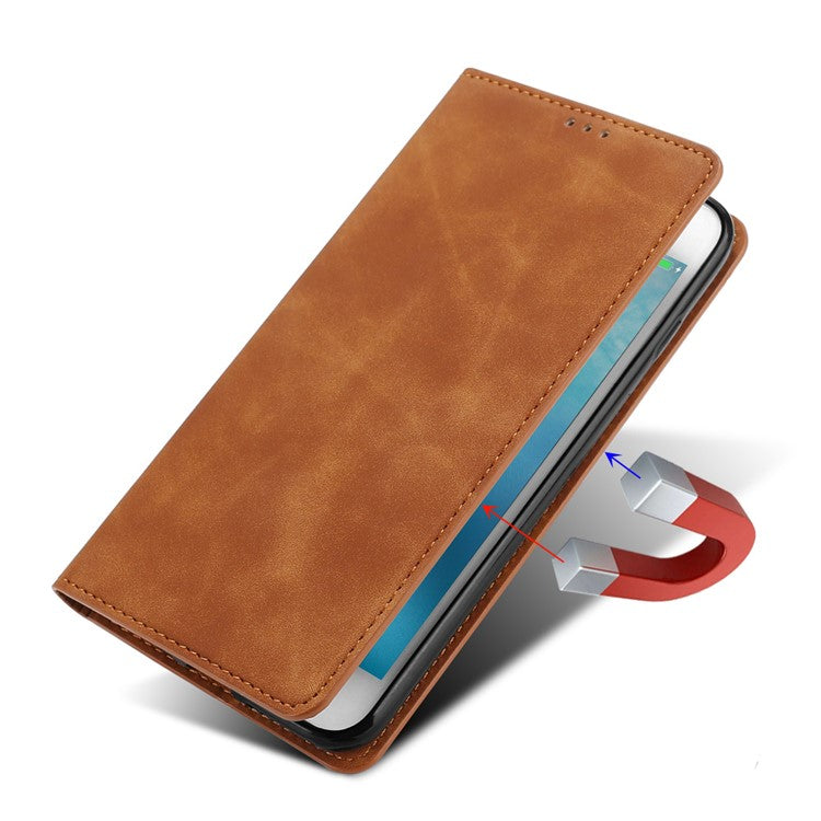For Honor X30/X9 5G/Magic 4 Lite 5G Auto-absorbed Magnetic Shockproof Skin-touch Feeling Case PU Leather Stand Anti-scratch Mobile Phone Cover - Blue