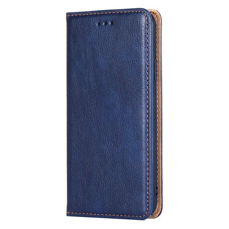 For Honor X30/X9 5G/Magic 4 Lite 5G Auto Magnetic Closed Anti-scratch Anti-fall Cover PU Leather + TPU Well-protected Wallet Stand Phone Shell Case - Blue