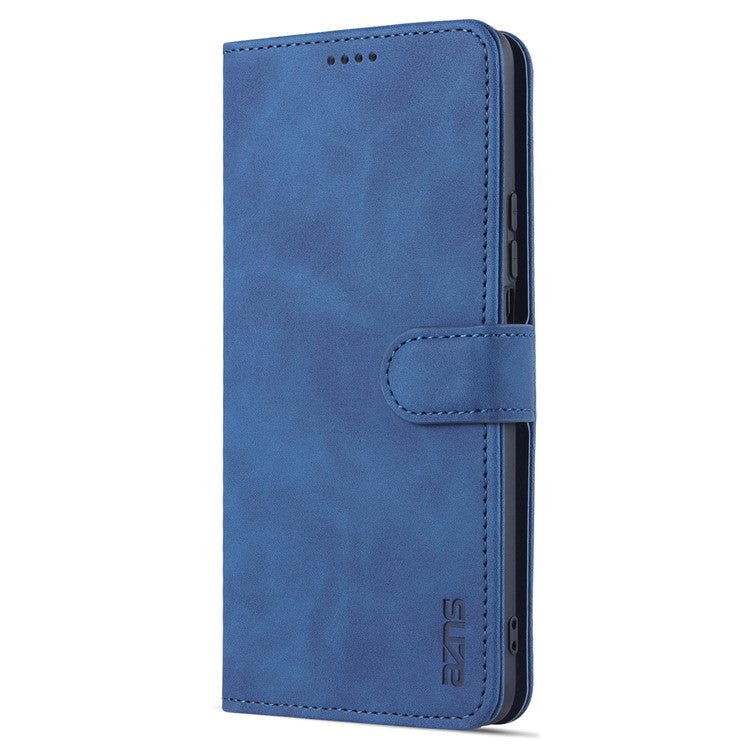 AZNS PU Leather Phone Case for Honor X30 / X9 5G / Magic 4 Lite 5G Supporting Stand Anti-dust Shockproof Phone Cover Wallet - Blue