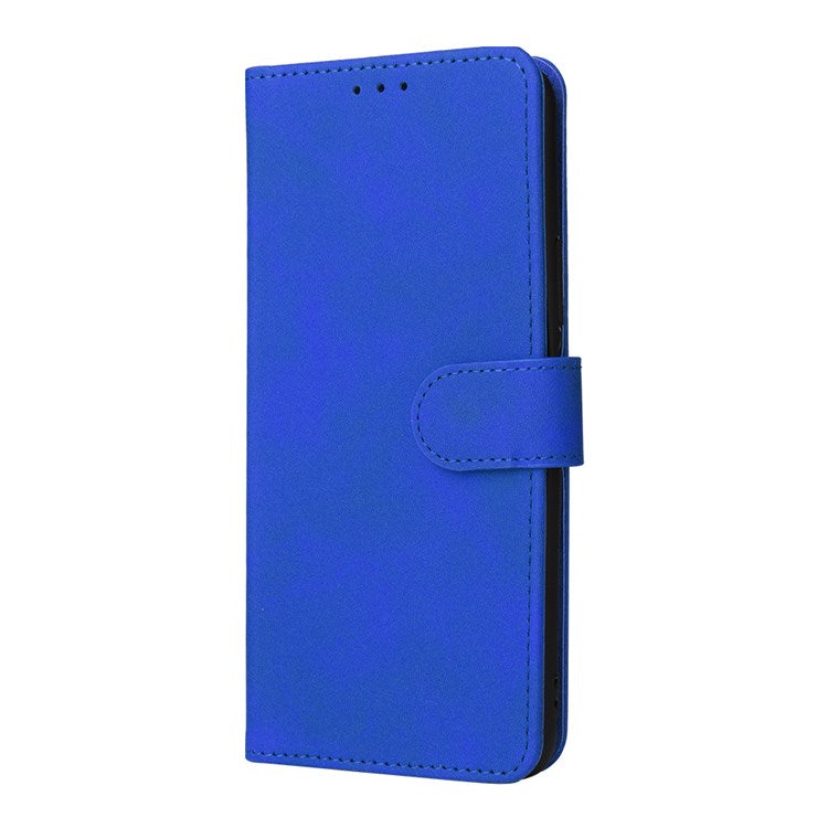 For Honor X7 Flip Wallet Phone Case Skin-Touch Feeling Leather Stand Function TPU Inner Shell Cover - Blue