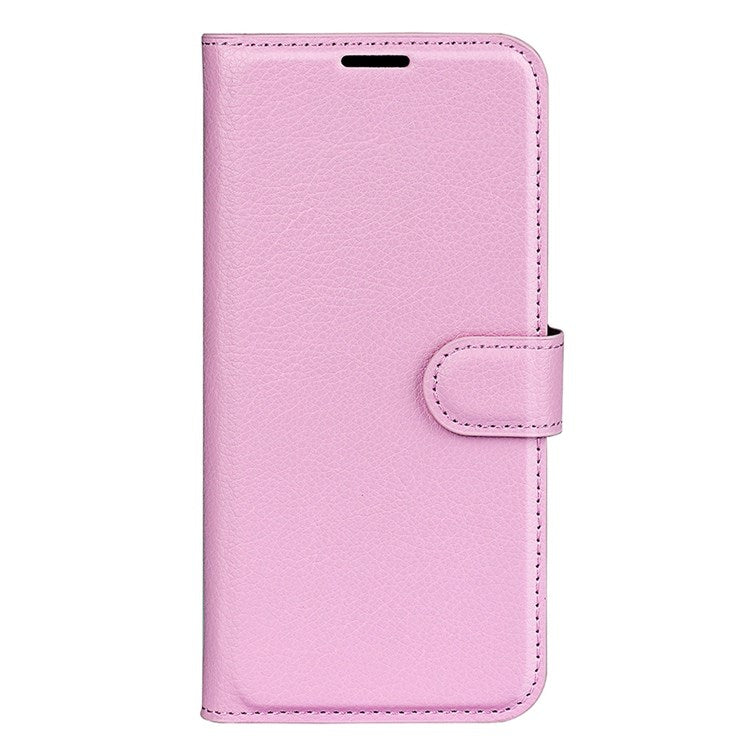 For Honor X8 4G Litchi Texture PU Leather Wallet Mobile Phone Case Stand Function Drop-proof Phone Cover - Pink