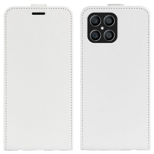 For Honor X8 4G Crazy Horse Texture Vertical Flip PU Leather Case Mobile Phone Shell with Card Holder - White