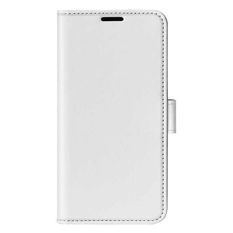 For Honor X7 Crazy Horse Texture Leather Phone Cover Folio Flip Stand Protective Case with Wallet - White