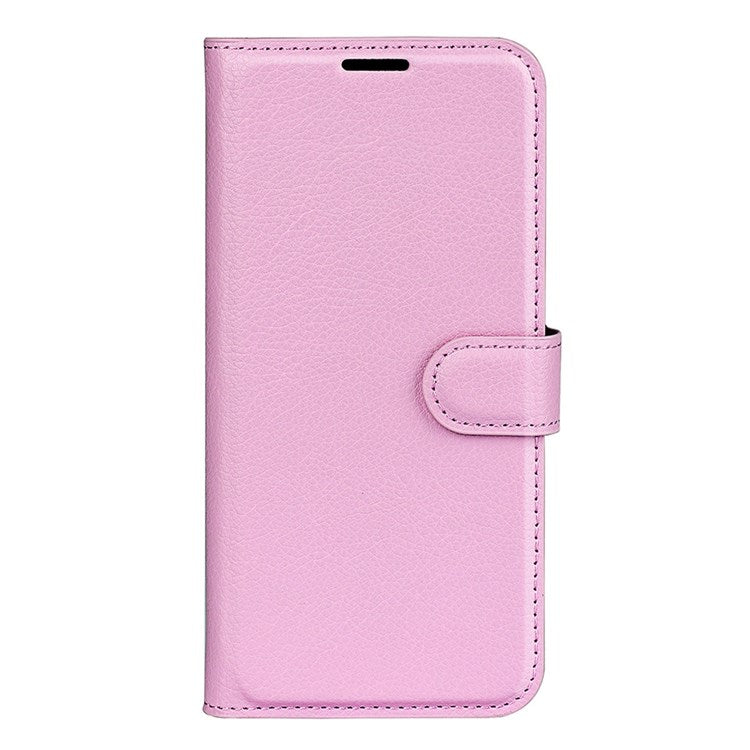 For Honor X7 Litchi Texture PU Leather Phone Full-protection Case Wallet Stand Function Shockproof Cover - Pink