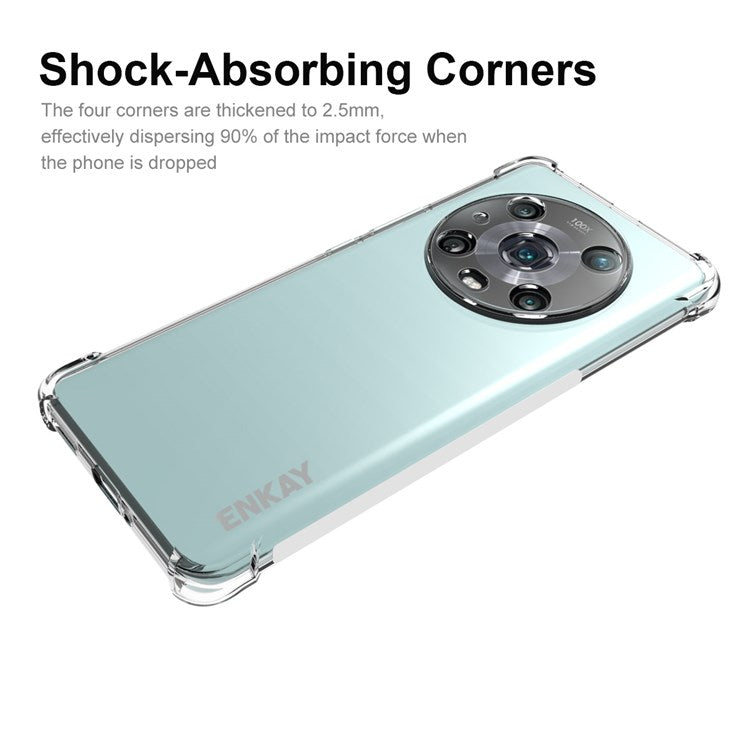 ENKAY HAT PRINCE Clear Case for Honor Magic4 Pro, Reinforced Corners Scratch Resistant TPU Phone Protector with Anti-slip Strip