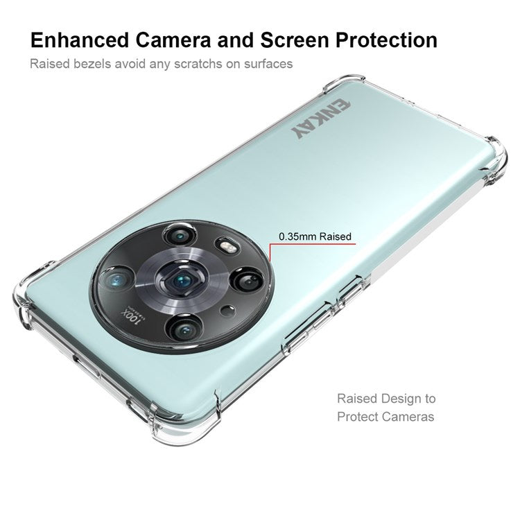 ENKAY HAT PRINCE Clear Case for Honor Magic4 Pro, Reinforced Corners Scratch Resistant TPU Phone Protector with Anti-slip Strip
